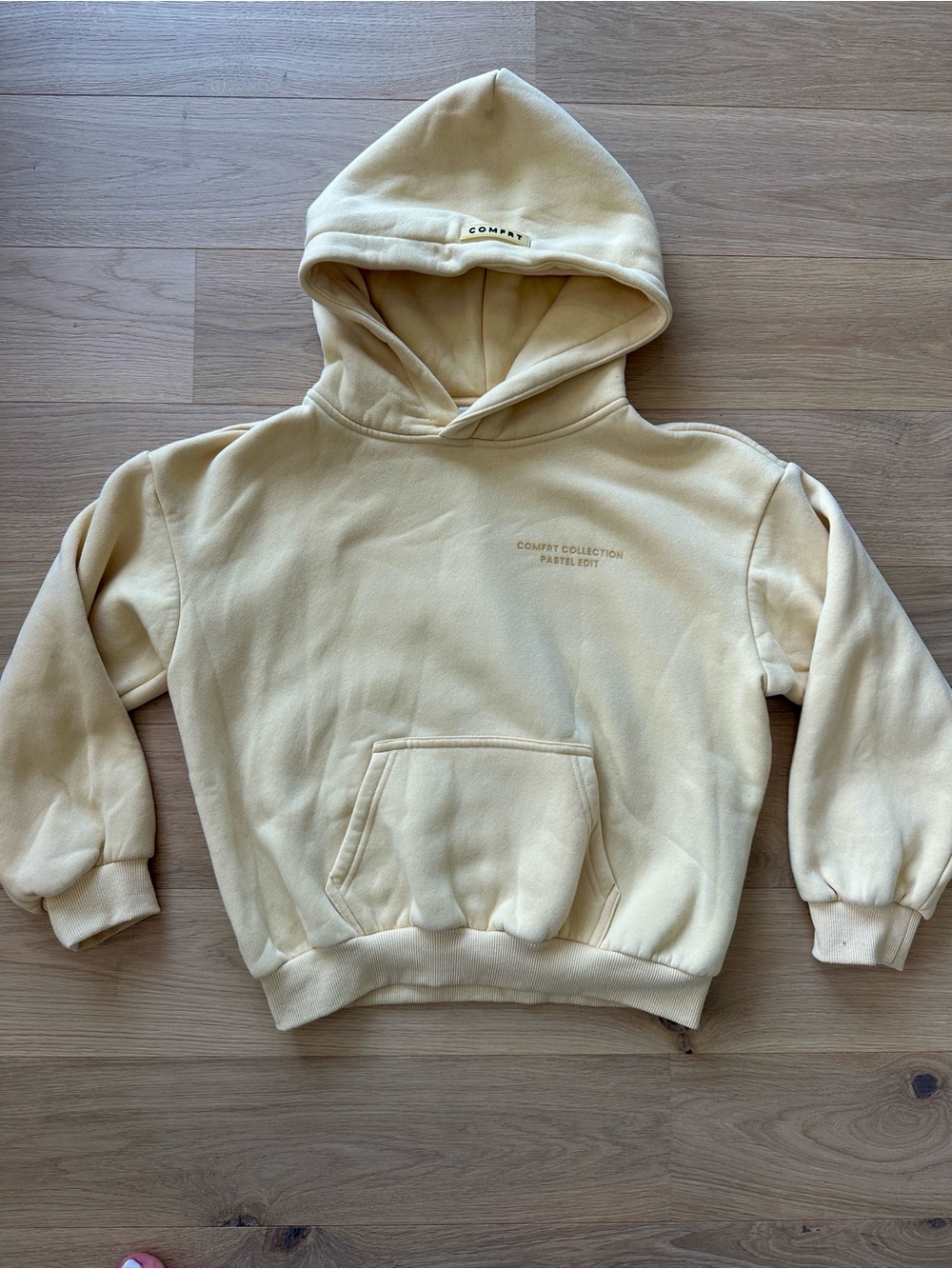Kids Pastel Yellow Hooded Sweatshirt - Comfrt Collection XL